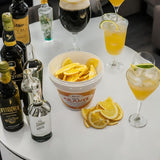 Oranges fraîches lyophilisées en demi-tranches - oranges déshydratées à froid pour cocktails professionnels fruits frais lyophilisés fruits secs pour cocktails - paquet de 1 litre env. 70 produits déshydratés Naty Shop
