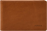 Fossil Andrew Portefeuille à deux volets en cuir pour homme 11,5 cm L x 1,9 cm l x 7,7 cm H Portefeuille pour homme Naty Shop Saddle