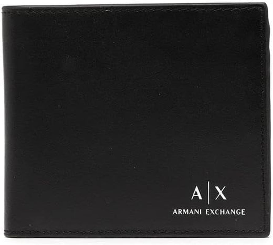 Armani Exchange Portefeuille avec logo A|X en cuir lisse, noir Portefeuille Naty Shop pour hommes Titre par défaut