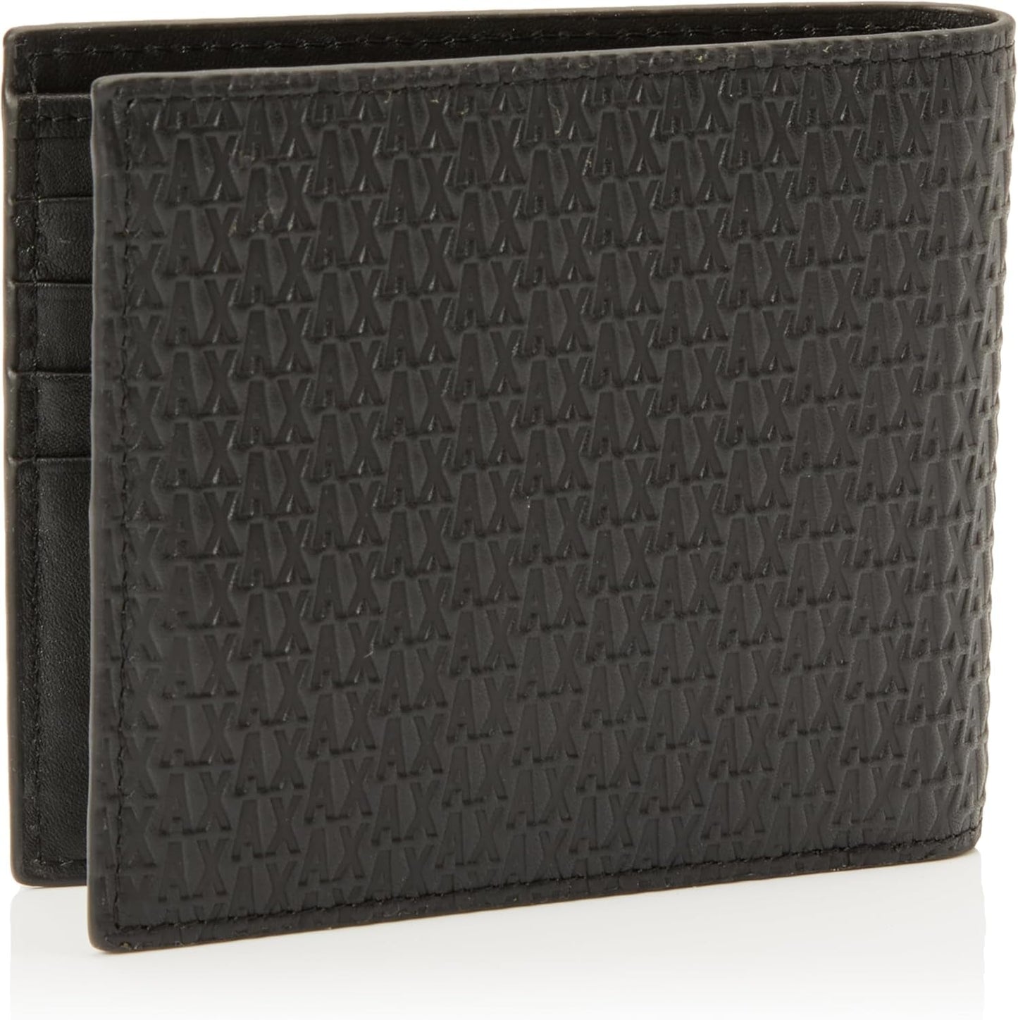 Elba, Essential, Mini portefeuille à deux volets avec logo en métal pour homme Armani Exchange Portefeuille pour homme Naty Shop