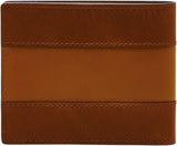 Portefeuille Fossil Everett pour hommes, cuir à deux volets marron moyen 11,5 cm L x 2,5 cm l x 8,9 cm H ML4397210 Portefeuille pour hommes Naty Shop