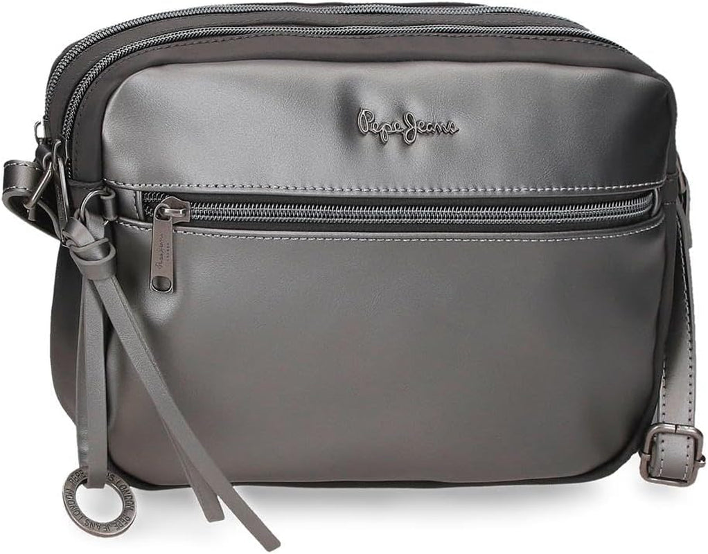 Portefeuille Pepe Jeans Ruby, porte-monnaie, portefeuille, en polyester avec détails en simili cuir. Compartiments, fermetures éclair. De Joumma Bags Portefeuille pour femme Naty Shop Sac à bandoulière double anthracite