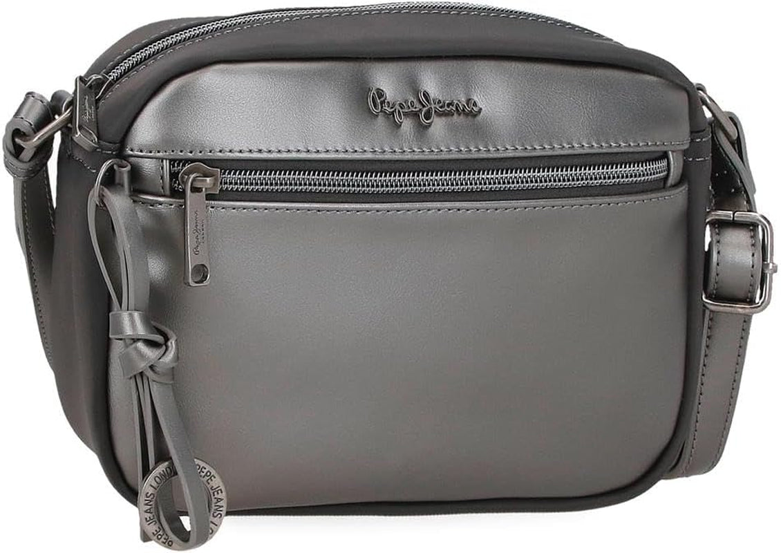 Portefeuille Pepe Jeans Ruby, porte-monnaie, portefeuille, en polyester avec détails en simili cuir. Compartiments, fermetures éclair. De Joumma Bags Portefeuille Femme Naty Shop Anthracite Bandoulière