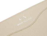 Portefeuille à trois volets avec logo imprimé argenté Pisco Essential Wave pour femme Armani Exchange Portefeuille pour femme Naty Shop