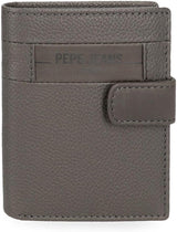 Pepe Jeans Checkbox Noir Marron Bleu Gris Portefeuilles et porte-monnaie en cuir de vache Portefeuille pour hommes Naty Shop Gris Click Wallet