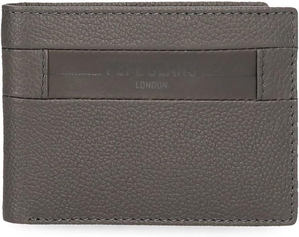 Pepe Jeans Checkbox Cowhide Portefeuilles & Porte-monnaie Noir Marron Bleu Gris Portefeuille Homme Naty Shop Gris Portefeuille