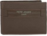 Pepe Jeans Checkbox Cowhide Portefeuilles & Porte-monnaie Noir Marron Bleu Gris Portefeuille Homme Naty Shop Portefeuille Marron