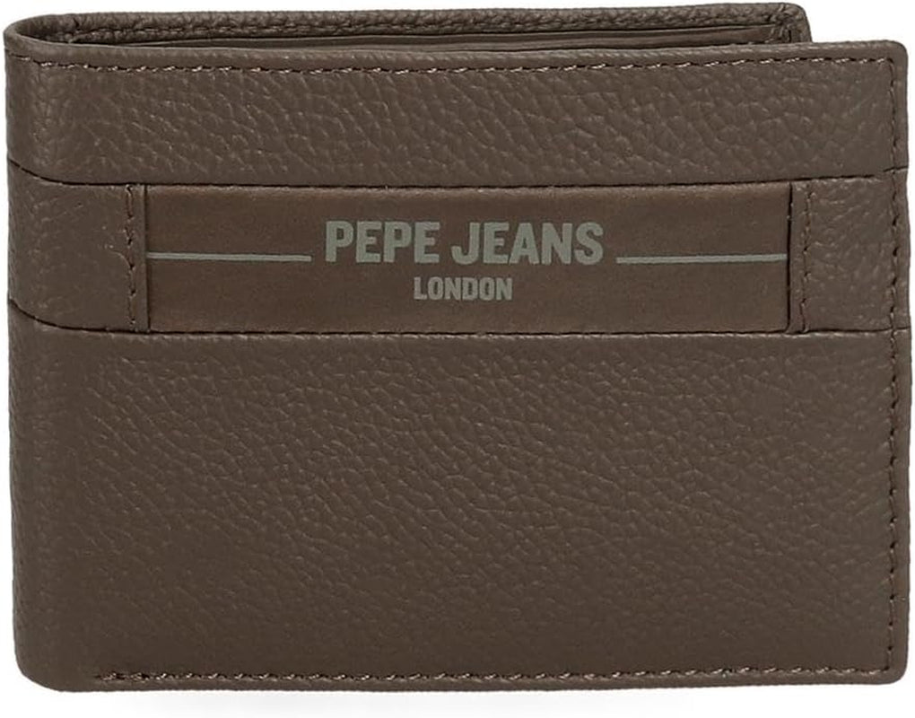 Pepe Jeans Checkbox Cowhide Portefeuilles & Porte-monnaie Noir Marron Bleu Gris Portefeuille Homme Naty Shop Portefeuille Marron