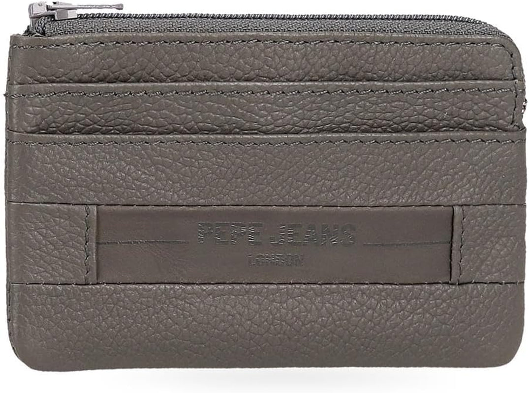 Pepe Jeans Checkbox Portefeuilles et porte-monnaie en cuir de vache Noir Marron Bleu Gris Portefeuille Homme Naty Shop Grey Purse
