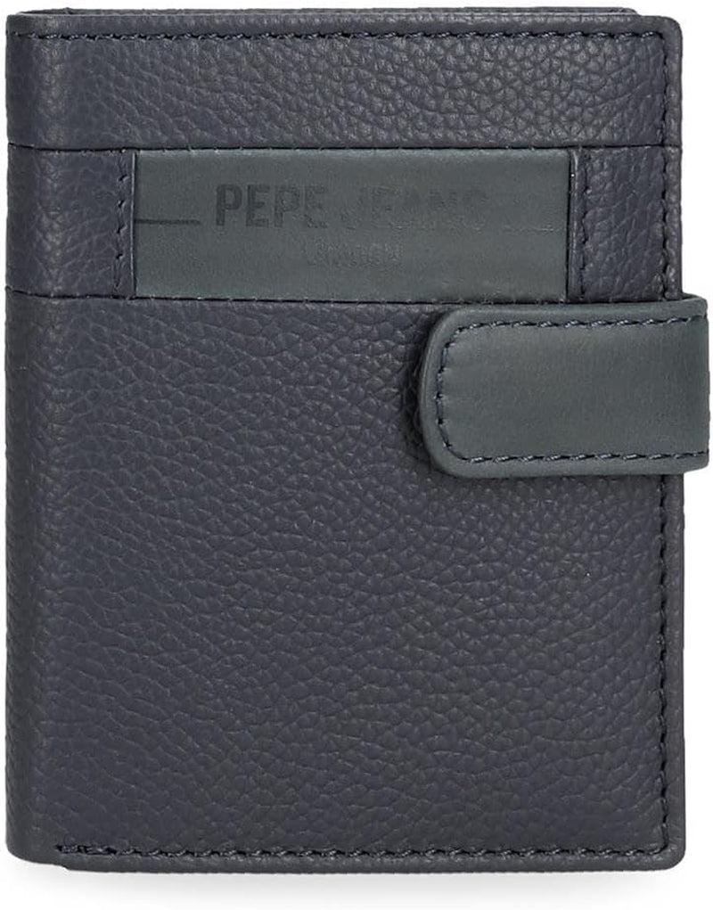 Pepe Jeans Checkbox Portefeuilles et porte-monnaie en cuir de vache Noir Marron Bleu Gris Portefeuille Homme Naty Shop Blue Click Wallet