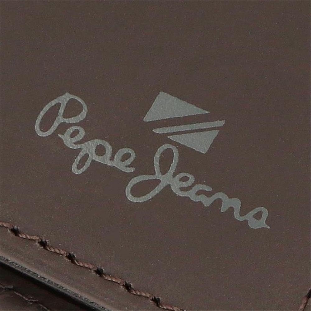 Portefeuilles et porte-monnaie en cuir de vache Pepe Jeans Staple, noir, marron, bleu marine, différentes tailles, portefeuille pour hommes Naty Shop