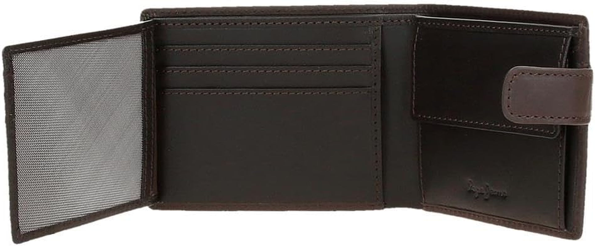Portefeuilles et porte-monnaie en cuir de vache Pepe Jeans Staple, noir, marron, bleu marine, différentes tailles, portefeuille pour hommes Naty Shop
