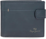 Portefeuilles et porte-monnaie en cuir de vache Pepe Jeans Staple, noir, marron, bleu marine, différentes tailles, portefeuille pour hommes Naty Shop, portefeuille vertical bleu marine