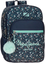 Pepe Jeans Alenka sac à dos scolaire avec trolley, bleu, 30 x 40 x 12 cm, polyester, 14,4 l, bleu, sac à dos scolaire avec trolley Sacs à dos et cartables Premium Naty Shop Schulrucksack