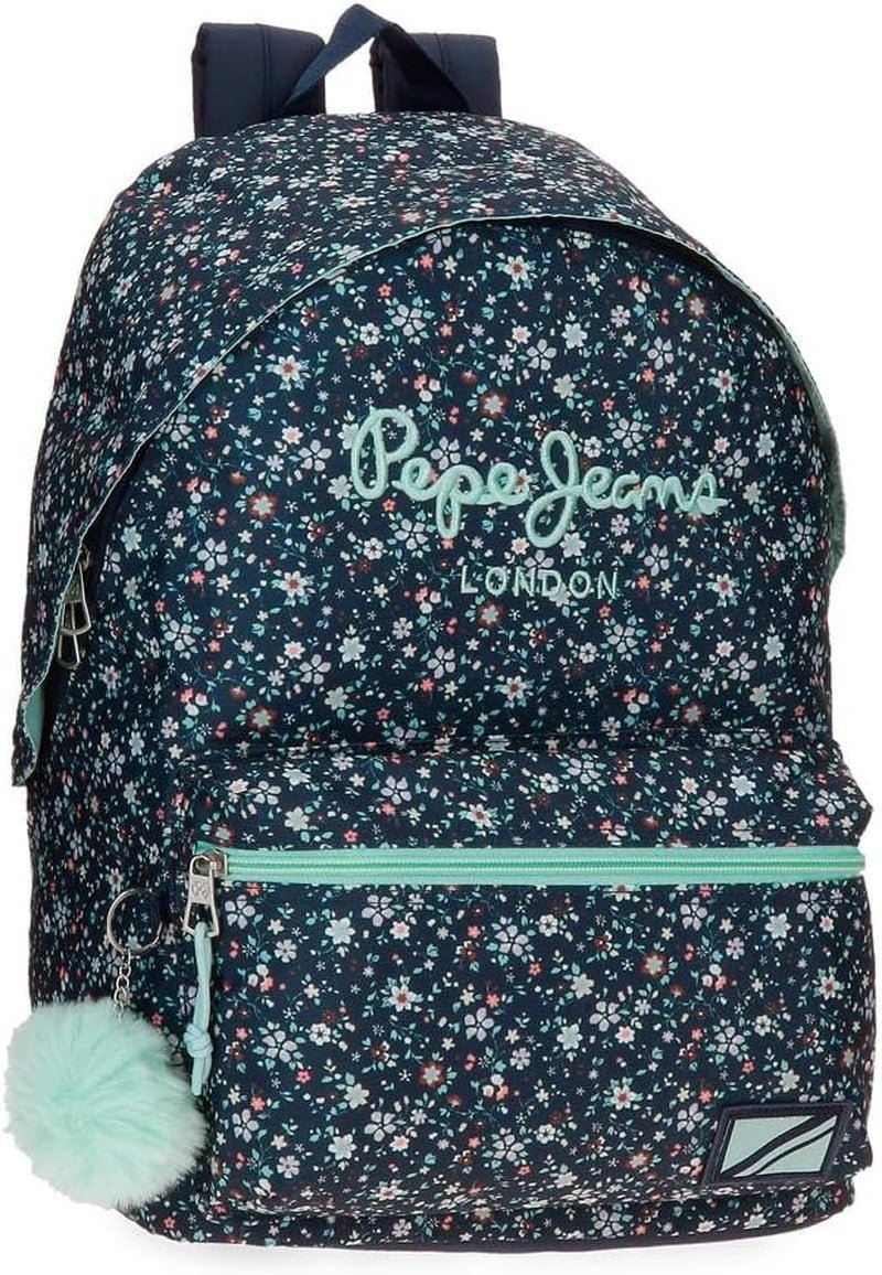 Pepe Jeans Alenka Sac à dos scolaire avec trolley, Bleu, 30 x 40 x 12 cm, Polyester, 14,4 L, Bleu, Sac à dos scolaire avec trolley Sacs à dos et cartables Premium Naty Shop Alenka Rucksack