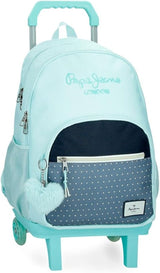 Pepe Jeans Dalma School Backpack Sac à dos pour enfants en polyester, bretelles réglables larges et réglables, poche avant. De Joumma Bags Sacs à dos et cartables Premium Naty Shop Rucksack 45 + Wagen