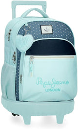 Pepe Jeans Dalma School Backpack Sac à dos pour enfants en polyester, bretelles réglables larges et réglables, poche avant. De Joumma Bags Sacs à dos et cartables Premium Naty Shop Rucksack Mit Rollen