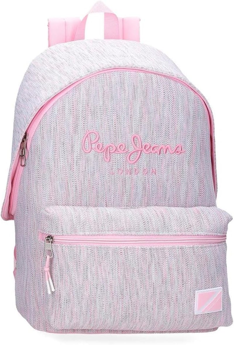 Pepe Jeans Miri sac à dos scolaire, rose, 31 x 44 x 17,5 cm, polyester, 22,79 l, rose, sac à dos scolaire Sacs à dos et cartables Premium Naty Shop Rucksack 42