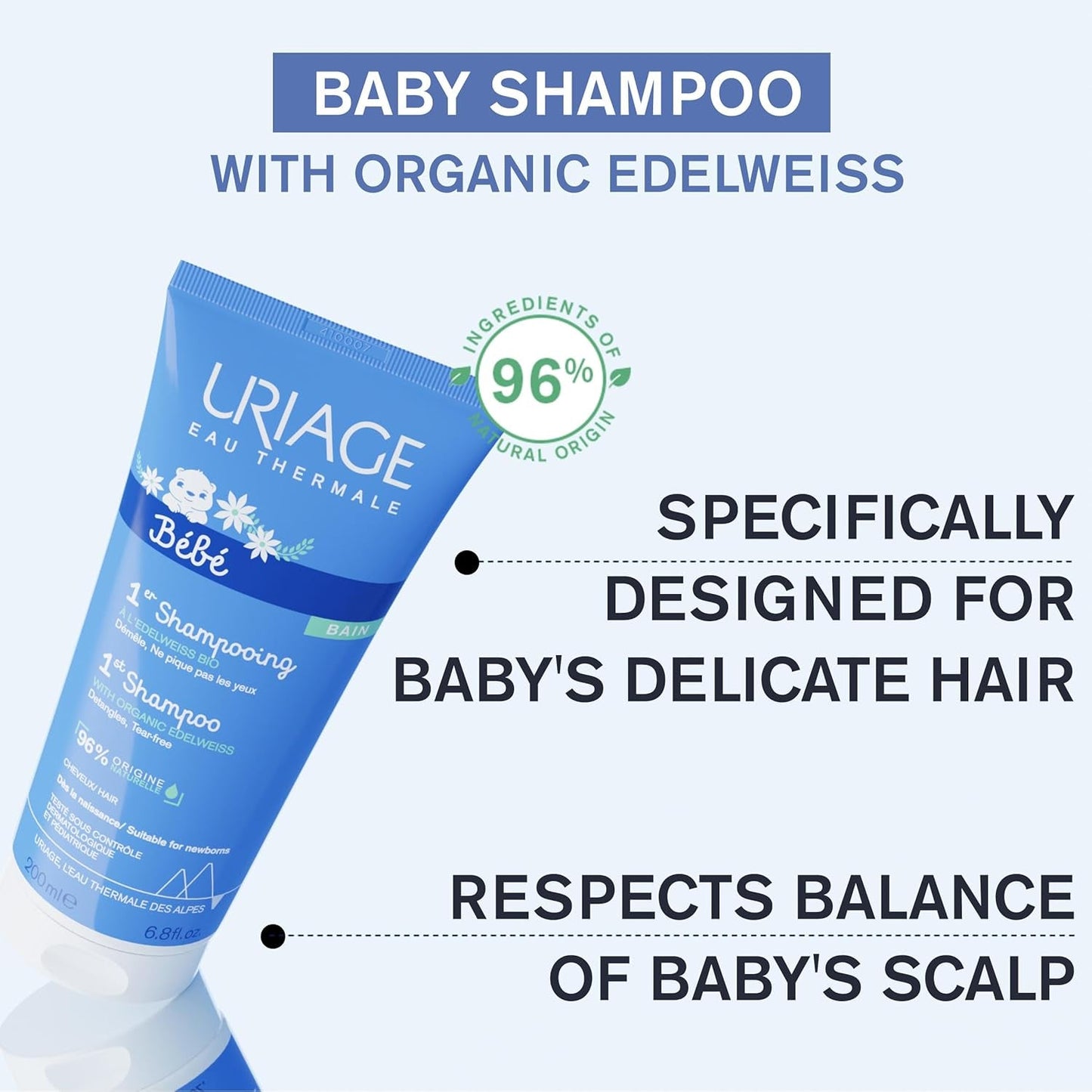 Shampoing enfant Uriage, 200 ml Enfants - Bain et Soin Naty Shop