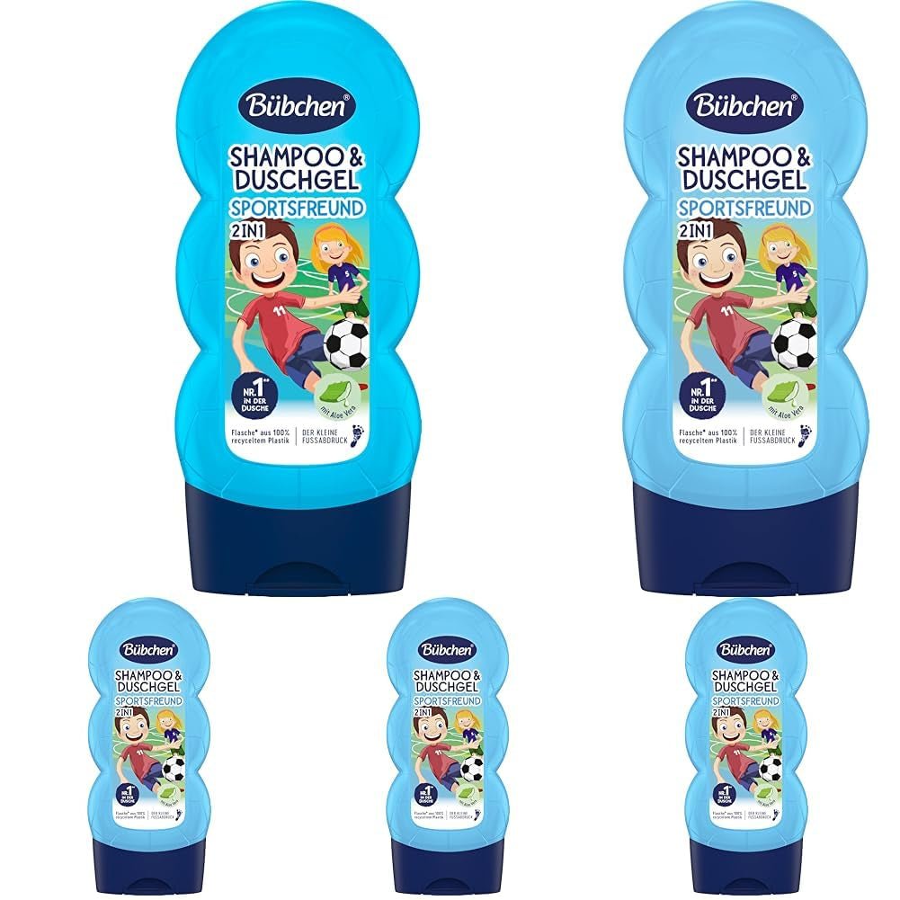 Shampoing et gel douche Buebchen Sportsfreund 2in1, 230 ml Enfants - Bain et Soin Naty Shop 230 Ml (pack de 5)