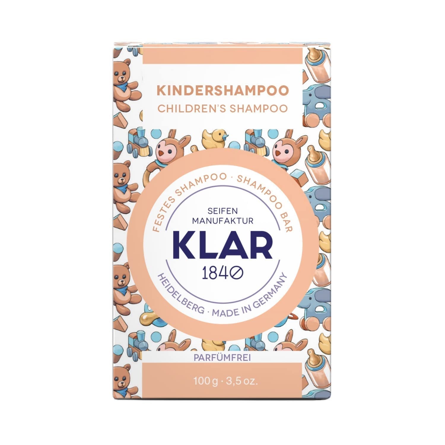 Klar's shampoing solide pour enfants sans parfum 100g Enfants - Bain et Soin Naty Shop Default title