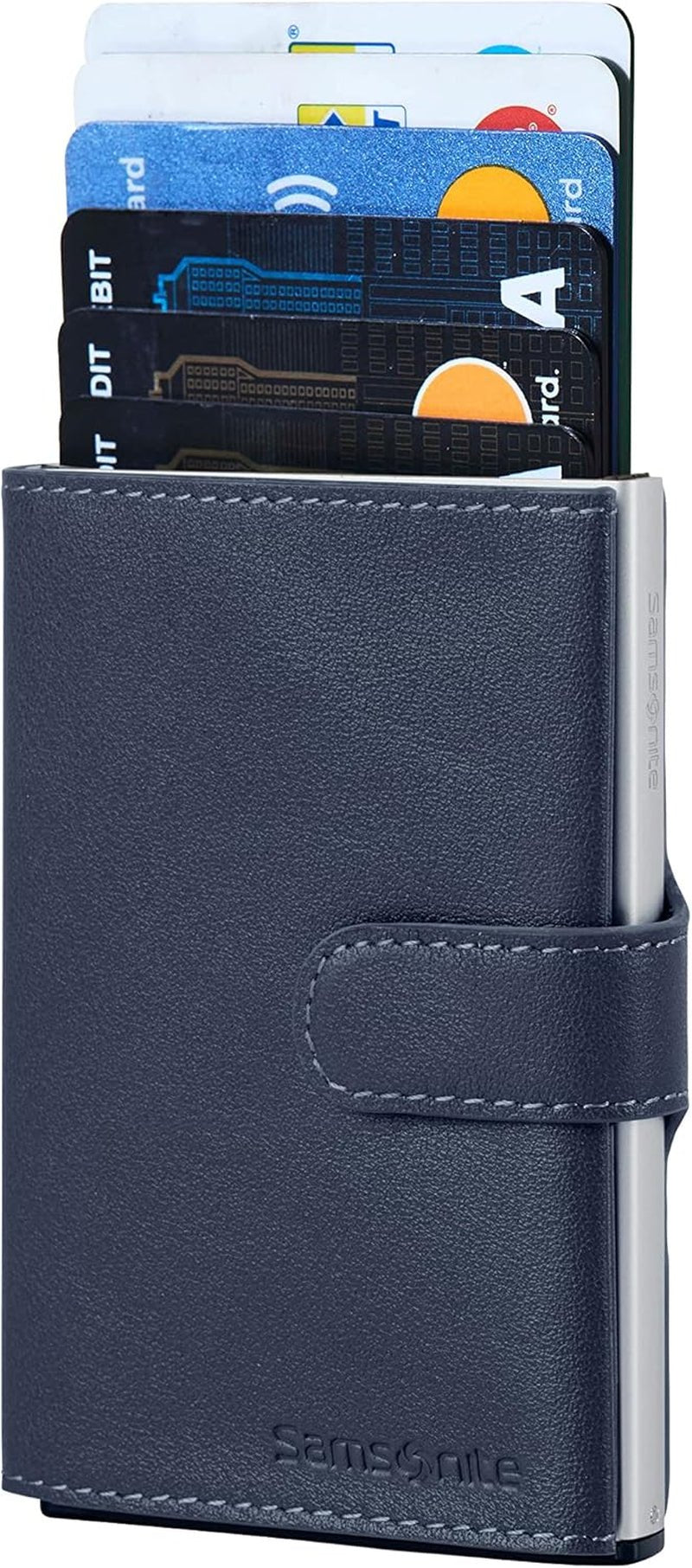 Samsonite Alu Fit SLG - Portefeuille, 10,2 cm, bleu Portefeuille homme Naty Shop