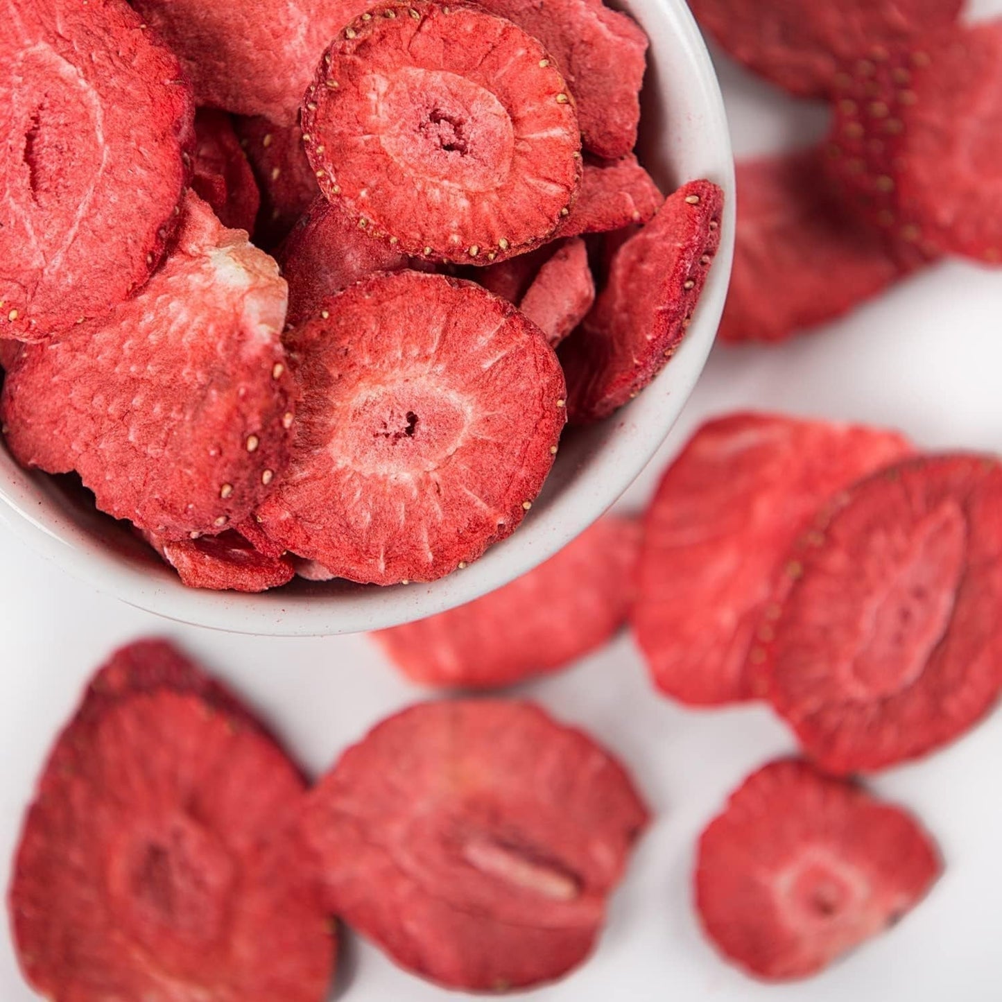 Fraises lyophilisées Seba Garden Premium, délicieuses fraises méditerranéennes, sans OGM et vegan (100 g) Produits déshydratés