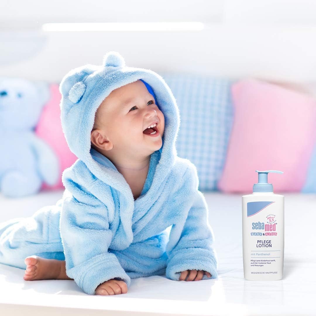 Sebamed Lotion de soin pour bébé et enfant au panthénol, pack de 2, 2 x 200 ml, prend soin en douceur de la peau délicate des enfants, également de la peau sèche et des irritations Enfants - Bains et soins Naty Shop