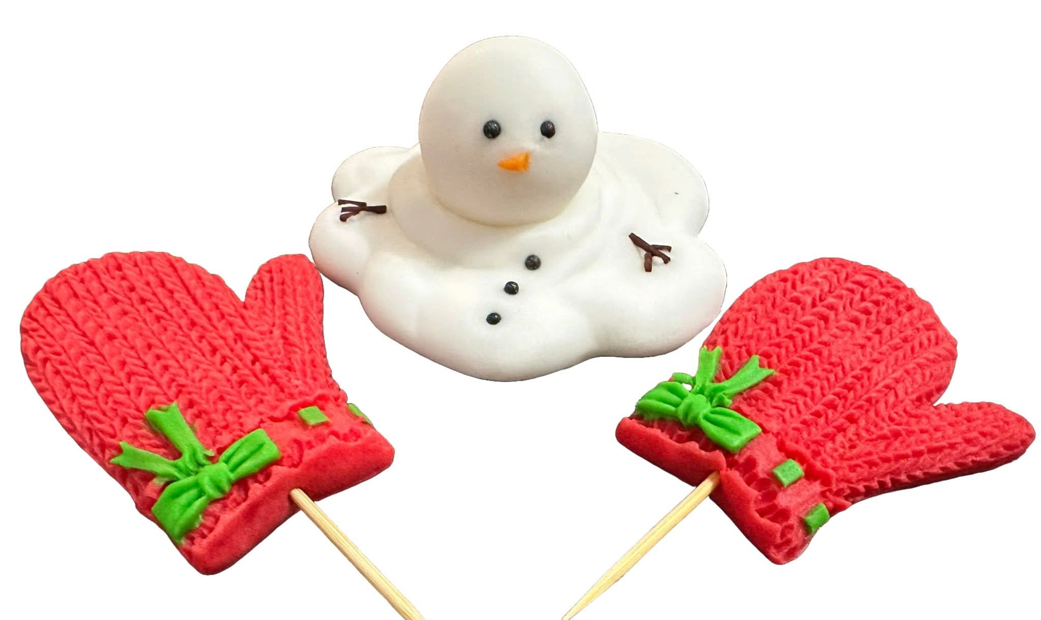 Lot de 3 décorations comestibles en sucre, Noël Nati Shop