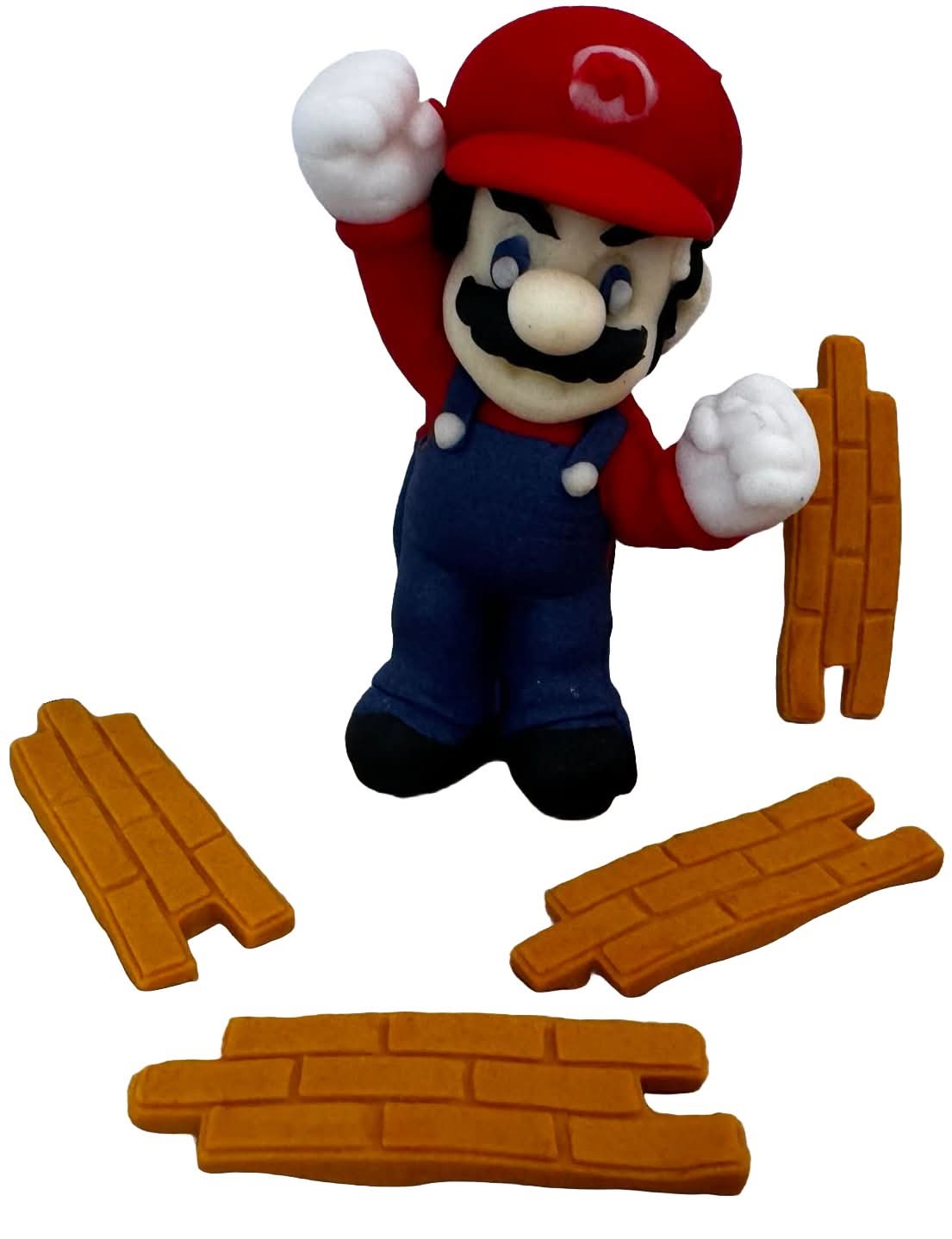Lot de 6 décorations comestibles en sucre, Décorations en Pâte à Sucre Super Mario Nati Shop
