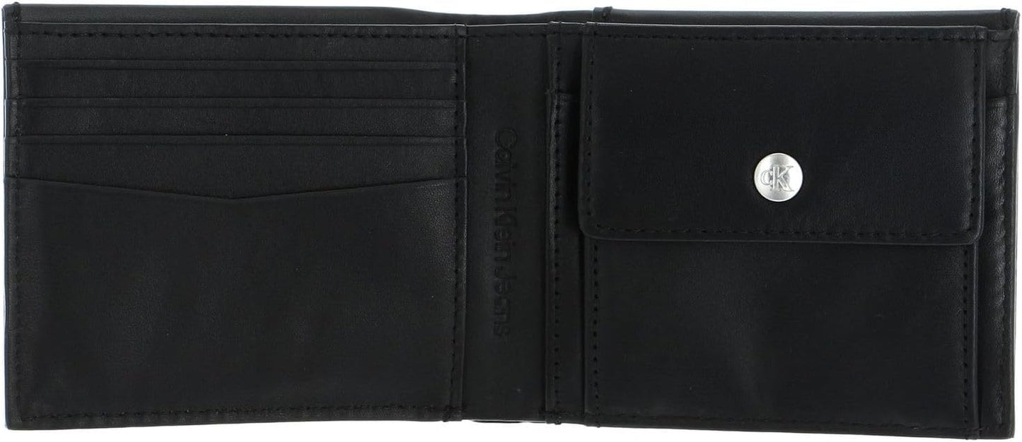 Calvin Klein Jeans Coffret cadeau pour homme avec portefeuille à deux volets et étui pour AirPods, noir (noir), taille unique Portefeuille pour homme Naty Shop