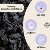 SIVIFOOD raisins secs noirs jumbo 300g - gros et délicieux raisins secs noirs de qualité supérieure, raisins fruités sucrés naturellement séchés, non sulfurés, non sucrés, sans huile, sans additifs Kishmish, produits déshydratés Naty Shop