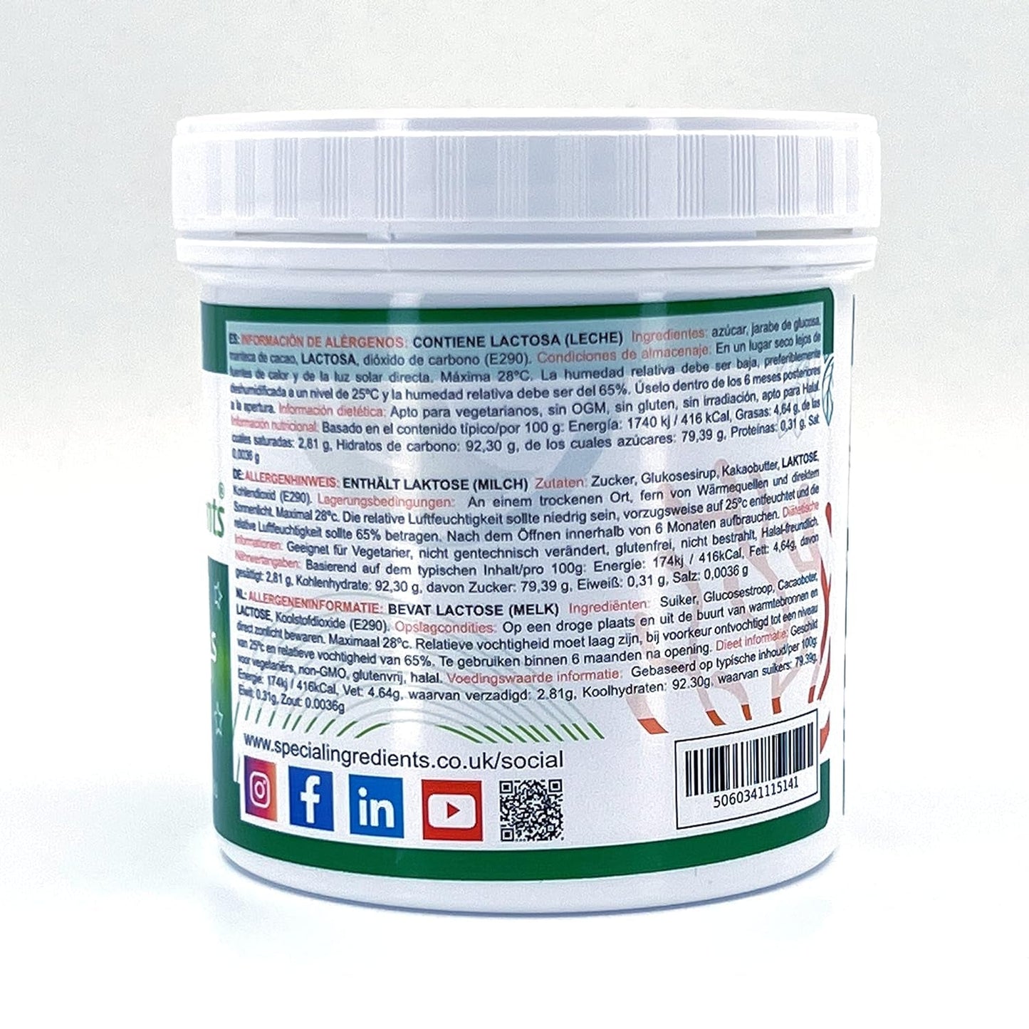 Ingrédients spéciaux Crackle Crystals Crackle 500g La plus haute qualité, sans OGM, idéal pour les gâteaux, les bonbons et les glaces Pâte à sucre Naty Shop