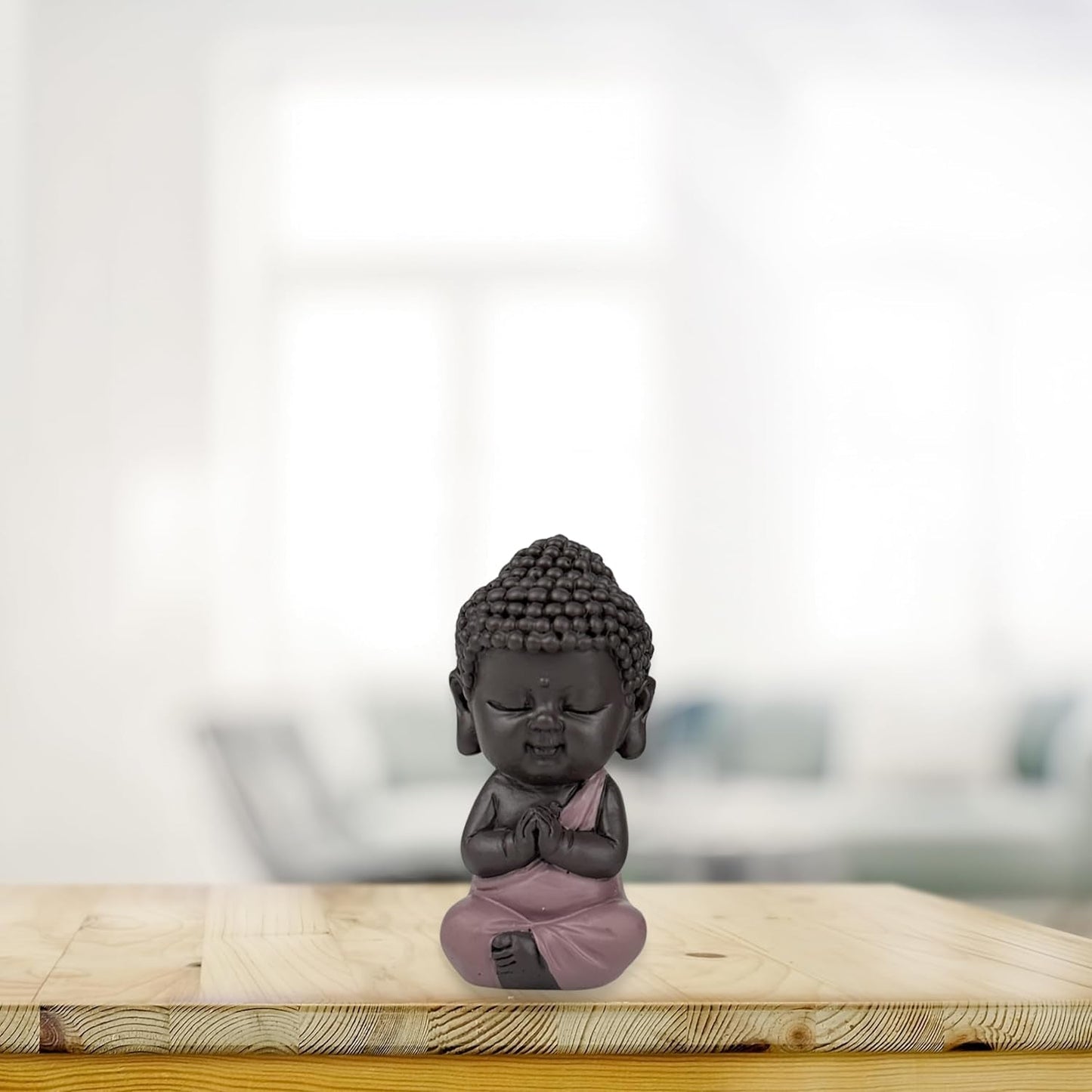 Figurine Bébé Bouddha Toge Rose - Figurine inspirante et joyeuse - Talisman positif Concentration - Idée cadeau mignonne et spirituelle - H 7 cm - Zen'Light Statuettes et sculptures Naty Shop