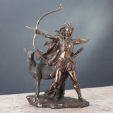 Statue en bronze de la déesse de la chasse et du sauvage Naty Shop statuettes et sculptures
