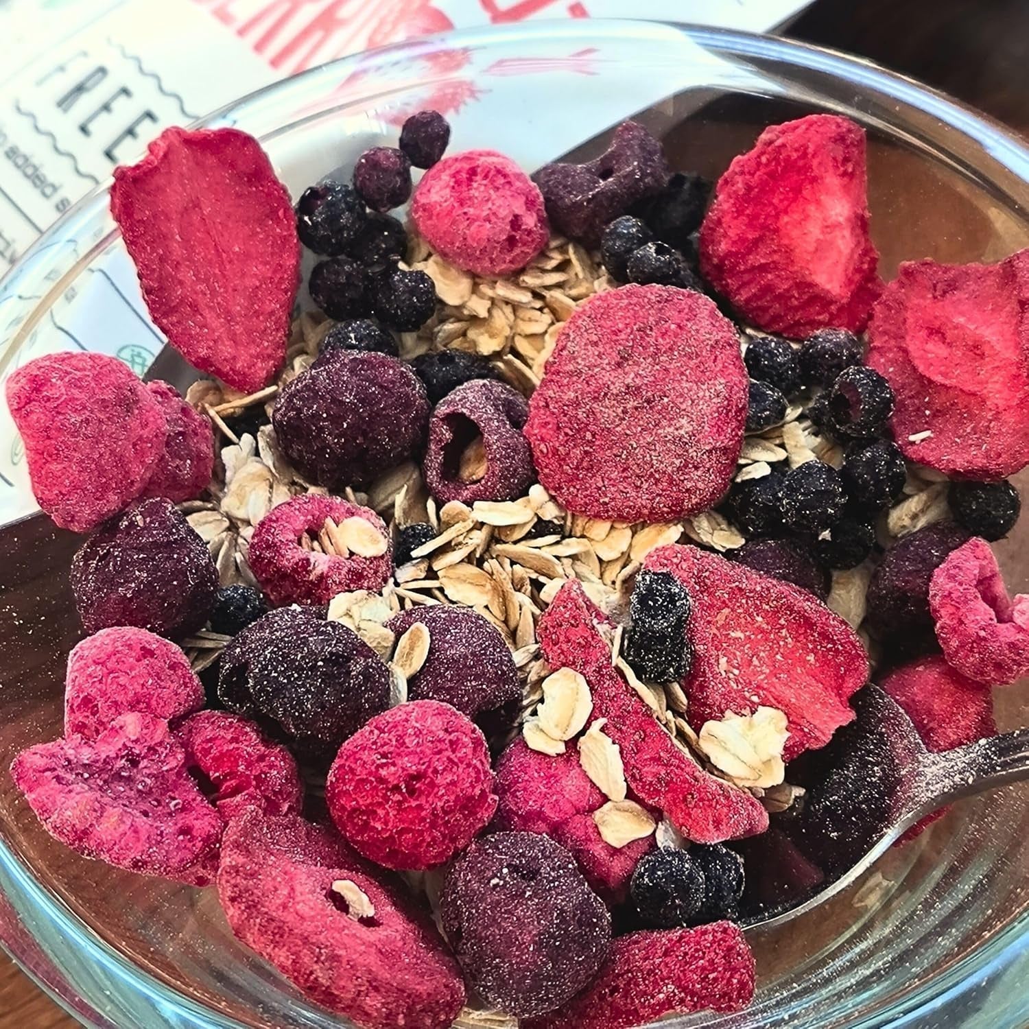 Mélange de fruits lyophilisés Super Baies | XL 300g Fruits secs sans sucre | Fruits secs | Fruits secs Fraises lyophilisées Framboises Myrtilles lyophilisées ZingyZoo Produits déshydratés Naty Shop