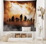 Tapisserie abakuhaus esprit d'aventure carte animale du monde du dessin animé - Naty Shop