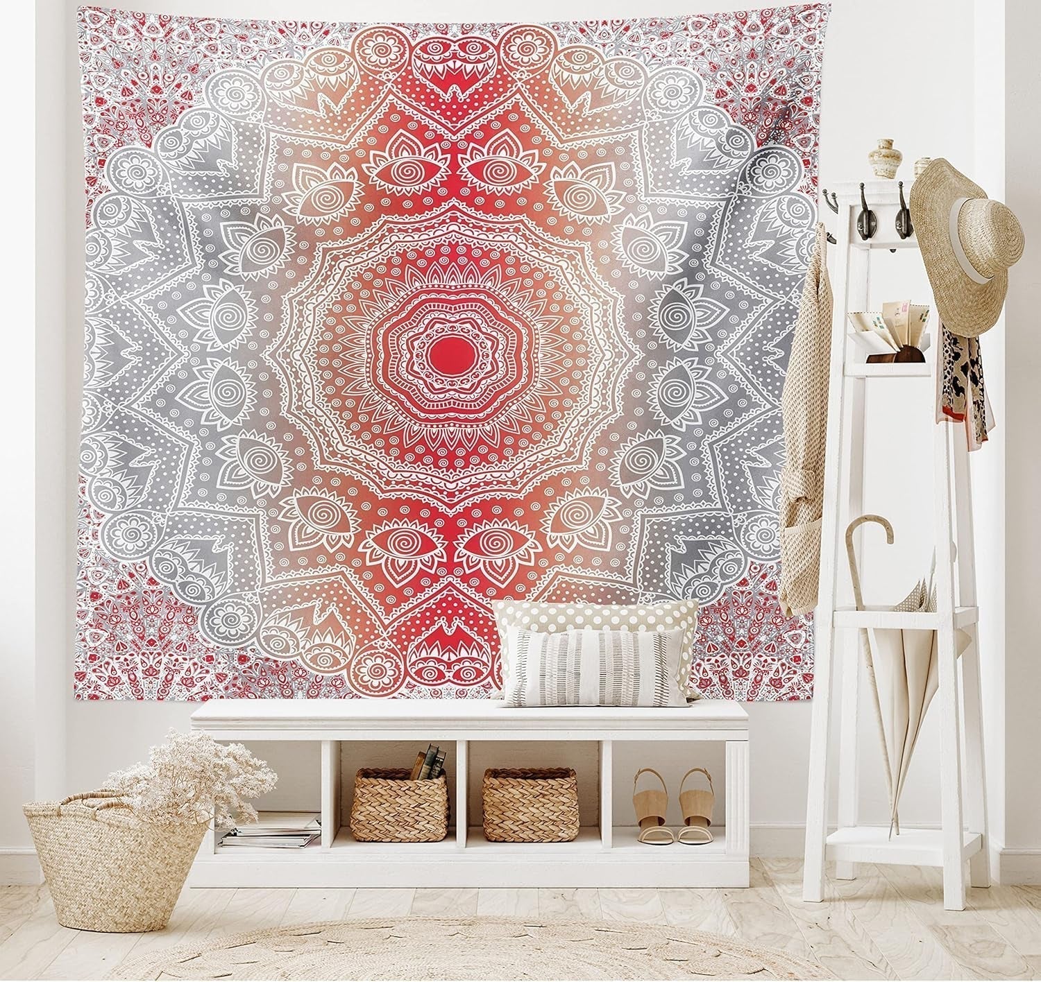 Tapisserie abakuhaus esprit d'aventure carte animale du monde du dessin animé - Naty Shop
