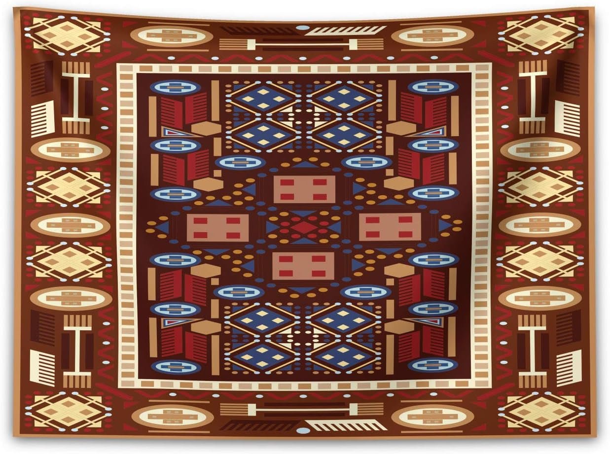 Tapisserie abakuhaus esprit d'aventure carte animale du monde du dessin animé - Naty Shop
