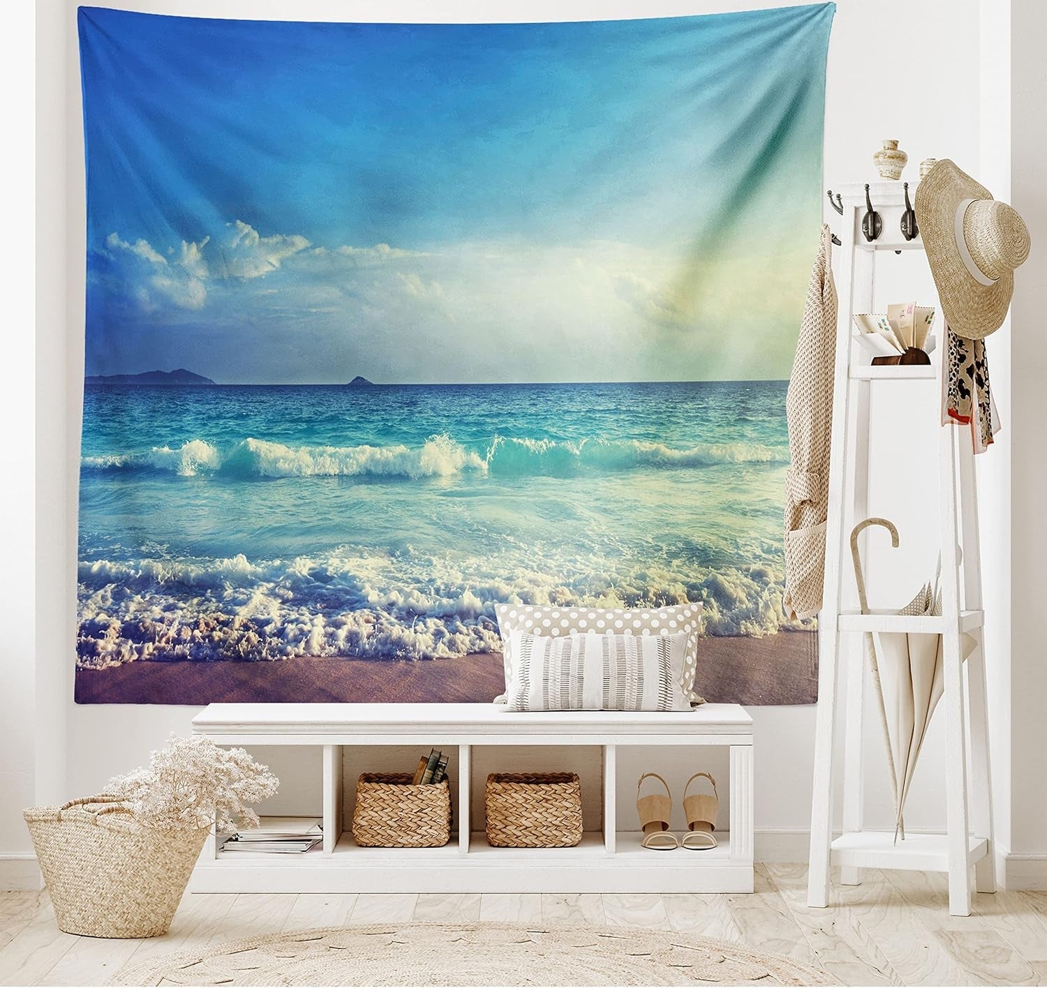 Tapisserie abakuhaus esprit d'aventure carte animale du monde du dessin animé - Naty Shop