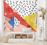 Tapisserie abakuhaus esprit d'aventure carte animale du monde du dessin animé - Naty Shop