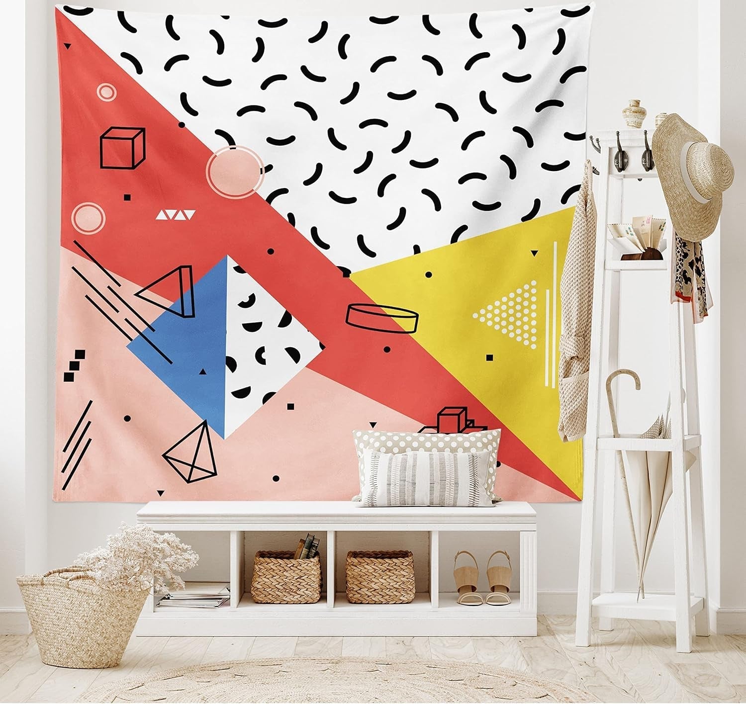 Tapisserie abakuhaus esprit d'aventure carte animale du monde du dessin animé - Naty Shop