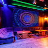 Tapisserie alishomtll mandala coloré black light art Accueil - Accessoires et Décorations Naty Shop