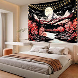 Tapisserie alishomtll scène de montagne lune forêt montagnes Maison - Accessoires et Décorations Naty Shop