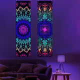 Tapisserie alishomtll pack mandala réactif bohème vertical Accueil - Accessoires et Décorations Naty Shop 2 packs 120X32.5Cm