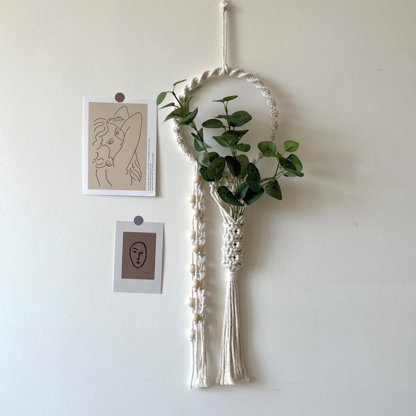 Tapisserie avoik tissée tenture murale décoration chic Maison - Accessoires et Décorations Naty Shop Beige