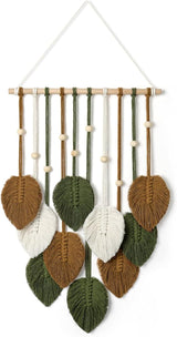 Tapisserie perles de bois betylfoy feuilles vertes Accueil - Accessoires et Décoration Naty Shop Vert foncé