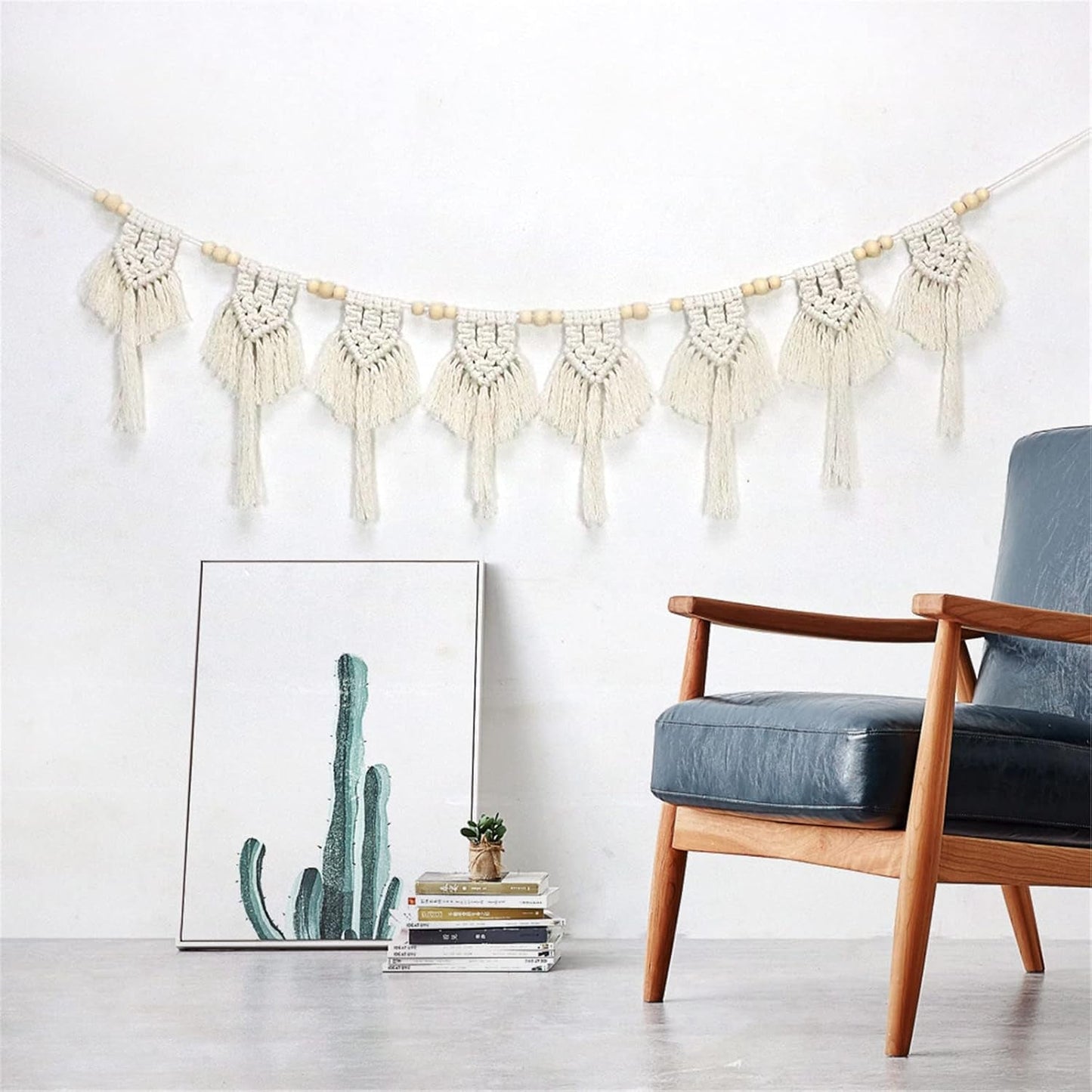 Tapisserie coton pompons tissé bannière plate Accueil - Accessoires et Décorations Naty Shop Default Title