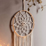 Tapisserie déco attrape-rêves tissé blanc décoration murale Maison - Accessoires et Décorations Naty Shop