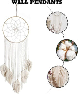 Tapisserie déco attrape-rêves tissé blanc décoration murale Maison - Accessoires et Décorations Naty Shop